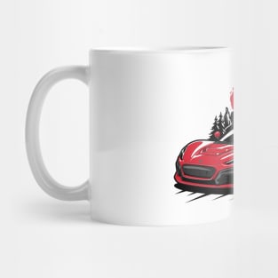 Red Rimac Nevera Mountains Mug